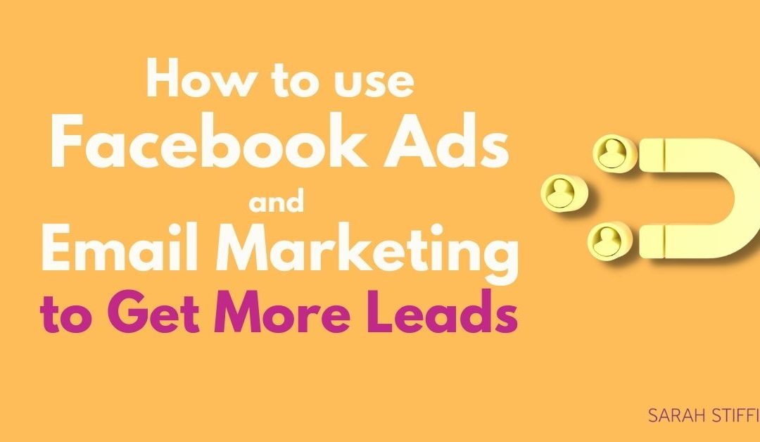 Blog Sarah Stiffin how to Faceobok ads and email marketing to generate more leads